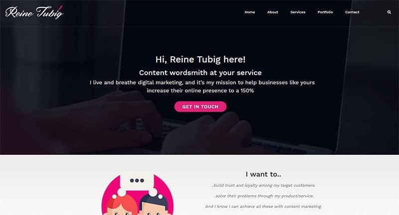 reinewebsite build your own portfolio website